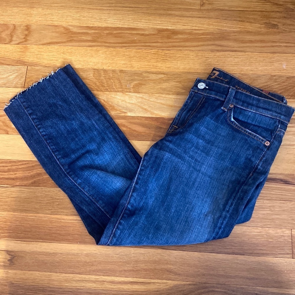 7 For All Mankind Women’s Dark Wash Blue Jeans Size 29